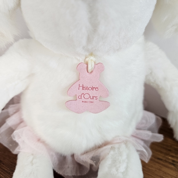 Histoire d'Ours White Poodle Plush Roxane Ballet Dancer Tutu Stuffed Animal - Picture 3 of 12